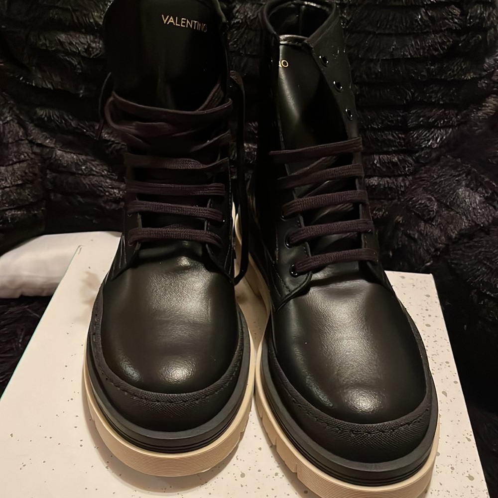 Authentic Valentino Black Combat Boots Brand New❤️